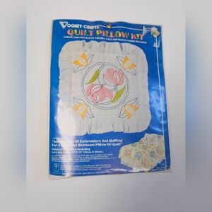 Lotus Flower Vogart Crafts Quilt Pillow Kit # 8770C SEALED New Old Stock